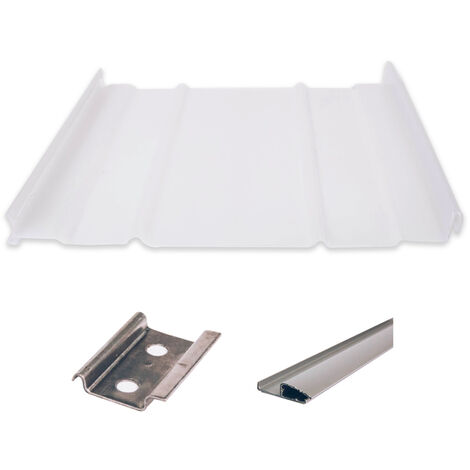 Kit Placas de policarbonato Compacto transparente 10mm - Medida final  1500x2100mm