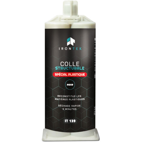 Colle structurale spéciale plastique IT139 – Séchage rapide 5 min – Pour réparation plastique – Colle multi-usage professionnelle – Irontek