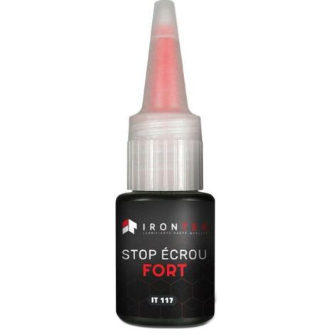 Irontek IT117 Stop Ecrou Rouge FORT 10ML