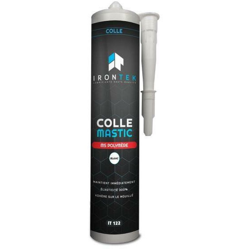Irontek IT122 Joint Colle Blanc Ms Polymere 310ML - Blanc