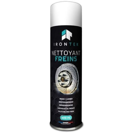 IRONTEK - Nettoyant dégraissant freins et embrayage - aérosol de 600 ml - IT294 - Ce produit de marque IRONTEK est neuf.
