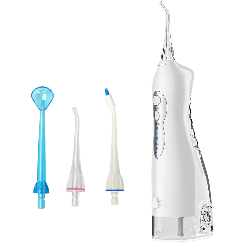 

Irrigador oral inalambrico con hilo de agua IPX7 Limpiador de dientes inalambrico a prueba de agua 3 modos Flosser recargable por USB con tanque de