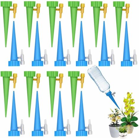 Irrigation Goutte à Goutte Bouteille Arroseur Automatique Plantes Kit D'irrigation avec Vannes de Régulation pour Jardin Maison Intérieur Extérieur 20 pièces