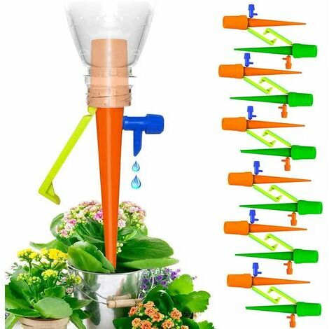 Irrigation Goutte é Goutte Automatique Kit de 12pcs Goutteurs d'Arrosage Automatique Réglable pour Jardin Maison Intérieur Extérieur Pendant Vos Vacances