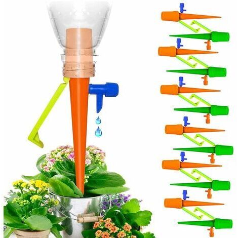 Irrigation Goutte é Goutte Automatique Kit de 12pcs Goutteurs d'Arrosage Automatique Réglable pour Jardin Maison Intérieur Extérieur Pendant Vos Vacances