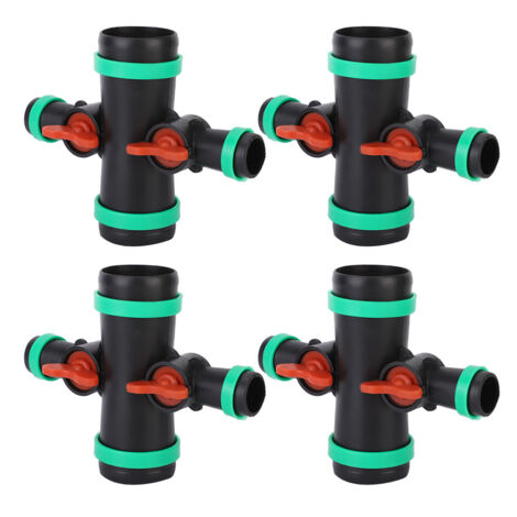 Irrigation Micro Spray Pipe Connector 4 Way Hose Fitting Irrigation Sprinklers G1"/G2" Valve