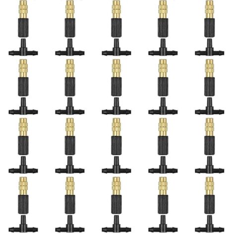 Irrigation Nozzle Adjustable Copper Atomizing Nozzle Connect 47 Hose Micro Nozzle Dripping Irrigation Sprayer Irrigation Equipment Cooling Garden With