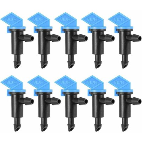 Irrigation par aspersion Arrosage Refroidissement Réduction de la poussière Verger Goutte à goutte Tête d'irrigation Bleu 8L 50 pcs
