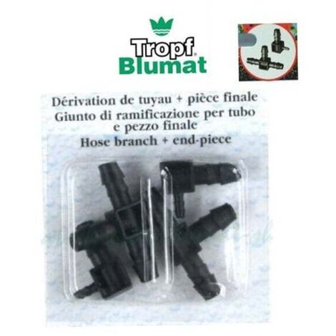 irrigation T de Dérivation Et Bouchons 8mm x 2pcs - Blumat
