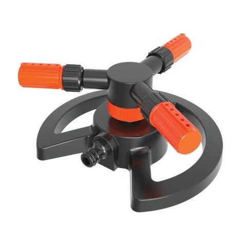 IRRIGATORE 3 BRACCI EVO SU BASE STARS - PLASTICA CIRCOLARE INNESTO RAPIDO PASSANTE SELF- 2 pezzi