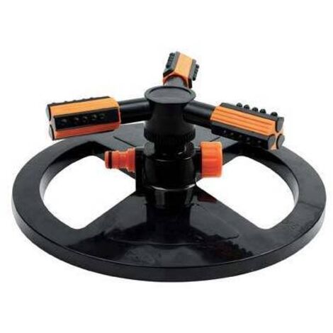 Irrigatore 3 Bracci Su Base Stars Plastica Circolare Innesto Rapido Passante - 1 Pz