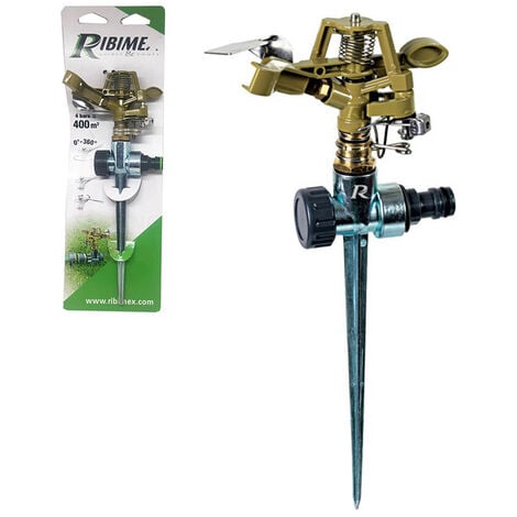 4 irrigatori per prato con picchetto e 4 nippli tandem, regolabili