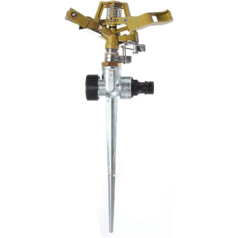 Irrigatore a pulsazione, Irrigatore per prato, per irrigare fino a 530 m², Irrigatore circolare a 360°, per annaffiare piante fiori ortaggi