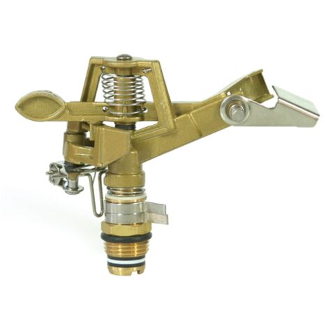 Irrigatore a settore in ottone MOD.AR056 attacco 1/2" maschio molle in acciaio inox ugello intercambiabile adatto per irrigazione giardino