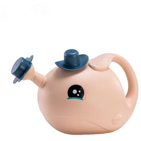 Irrigatore da giardinaggio, annaffiatoio in plastica per bambini, vaso da doccia, piccola balena, 1,2 l, rosa