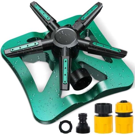 Irrigatore da giardino automatico, irrigatore oscillante rotante a 360°, irrigatore da giardino regolabile, sistema di irrigazione con ugelli a 5 bracci 20 irrigatori, per prato da giardino Kids Garde