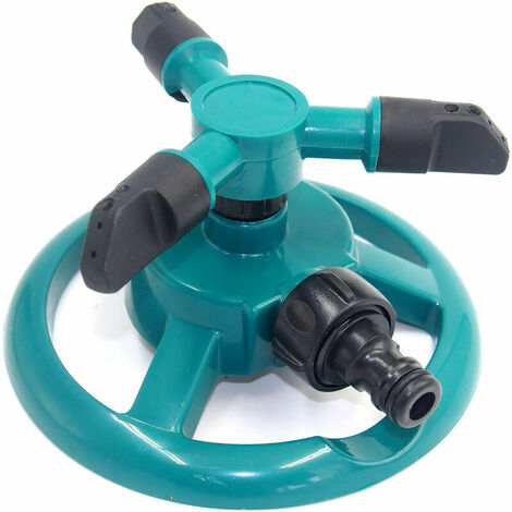 ABCRITAL Irrigatore da giardino, irrigatore da prato, irrigatore automatico da prato, rotazione a 360°, per prato, irrigazione di fiori, irrigazione di piante o giochi estivi all'aperto (verde)