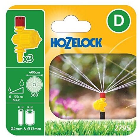 Irrigatore per microirrigazione regolabile a 360° (x3) HOZELOCK