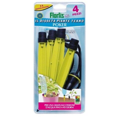 irrigazione disseta piante Tekno Poker Flortis 4 pezzi 45 giorni per le vacanze