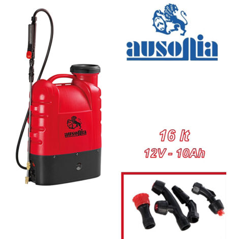 Irroratore/Spruzzatore/Spruzzino/Pompa irroratrice con batteria al litio ricaricabile 12V 16lt. a spalla/zaino Ausonia