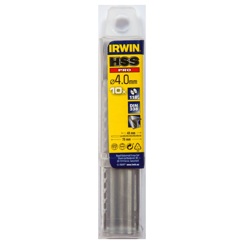 

10502271 10 Brocas HSS Pro 4mm - Irwin