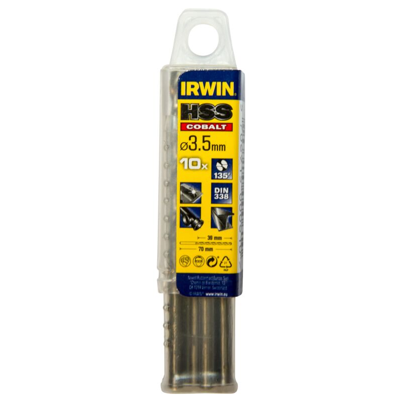 

10502519 10 Brocas HSS Cobalto 3,5mm - Irwin