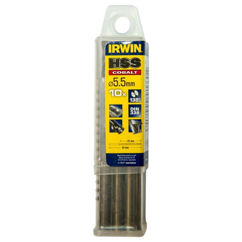 

IRWIN 10502529 10 Brocas HSS Cobalto 5,5mm