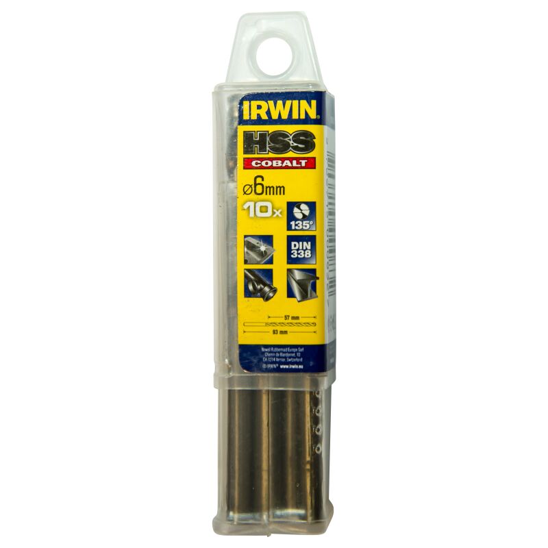 

IRWIN 10502530 10 Brocas HSS Cobalto 6mm