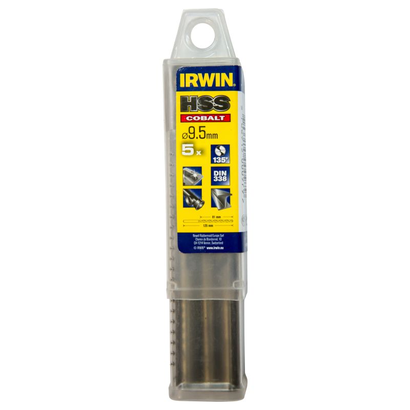 

IRWIN 10502537 5 Brocas HSS Cobalto 9,5mm