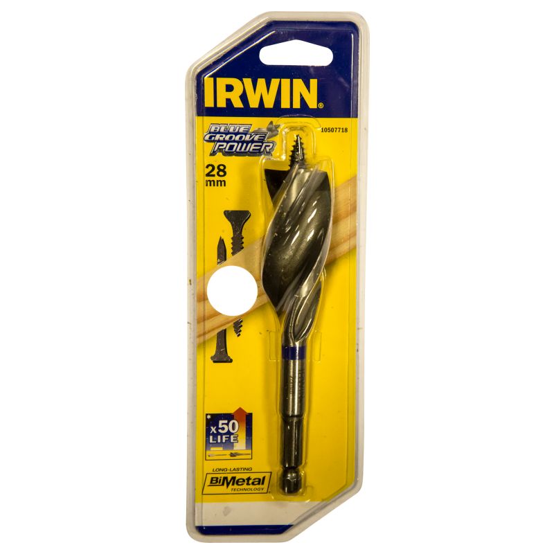 

IRWIN 10507718 Brocas madera Blue Groove Power 28mm