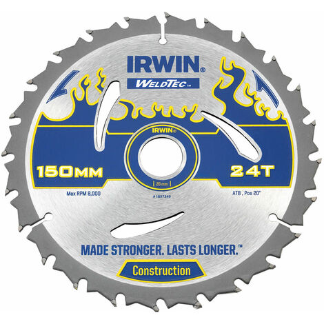 IRWIN Irwin 1897191 Circular Saw Blade 160 x 20mm x 18T ATB 