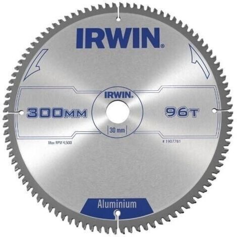 Irwin 1907781 Aluminium Circular Saw Blade 300 x 30mm x 96T