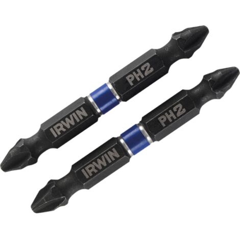 Irwin 1923375 Impact Double-Ended Screwdriver Bits Phillips PH2 60mm (Pack 2) IRW1923375