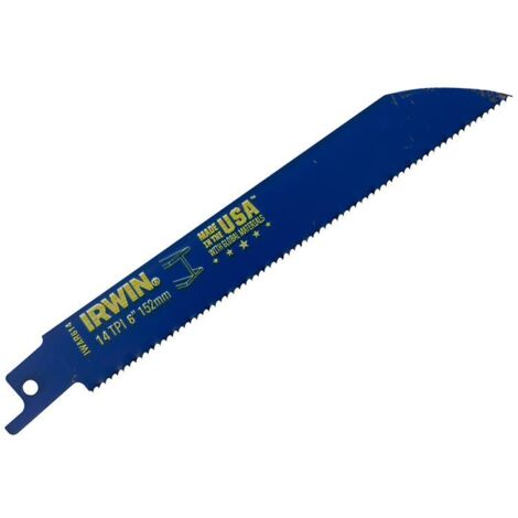 IRWIN 614R 150mm Bi-Metal Reciprocating Saw Blades 14 TPI Pack of 5