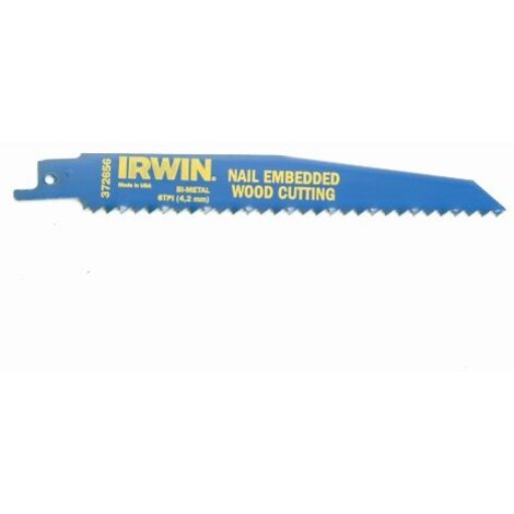 Irwin brzeszczot do piły szablastej 150mm 6 z/cal /drewno z gwoździami (2szt)