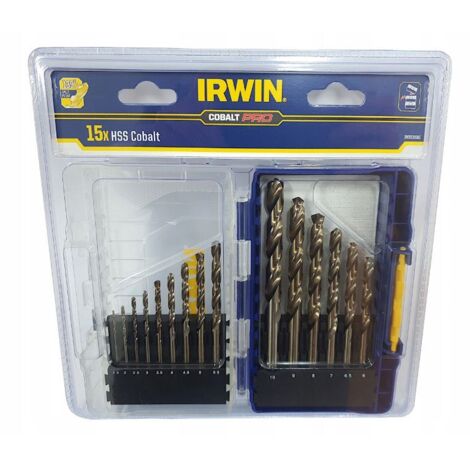 Irwin HSS cobalto set di 15 punte dorate 135 gradi
