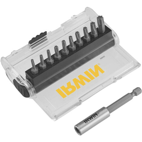 Irwin końcówki kpl.11szt.   25 mm ph1-ph2-ph3-pz1-pz2-pz3-t10-t15-t20-t25 z adapterem magnetycznym