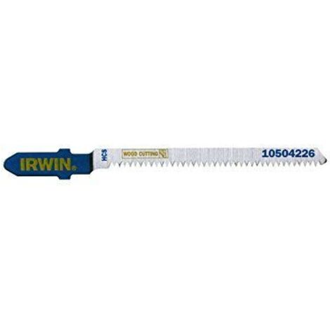 IRWIN LAMES DE SCIE SAUTEUSE POUR LA DÉCOUPE DU BOIS 20 TPI 83 MM LOT DE 5