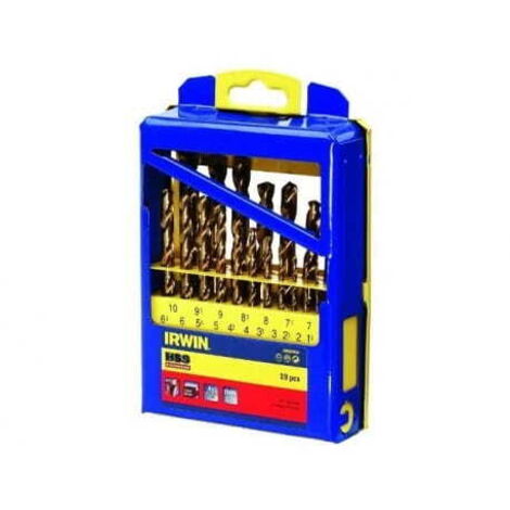 IRWIN METALL-TITAN-BOHRERSATZ 19-tlg. 1,0 – 10,0 mm alle 0,5 mm