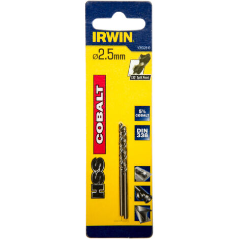 Irwin Metallbohrer HSS-Co 2,5x57x30mm 2 Stk