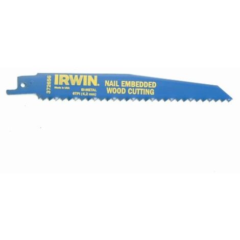 IRWIN SABRE SAW BLADES NAIL EMBEDED WOOD 656R X2