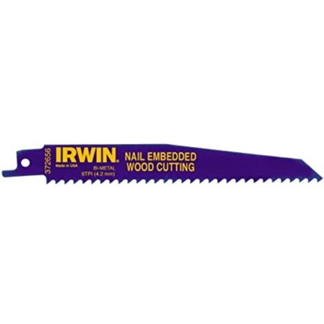 IRWIN Säbelsägeblatt 300 mm 6 TPI / Holz mit Nägeln (5 Stück)