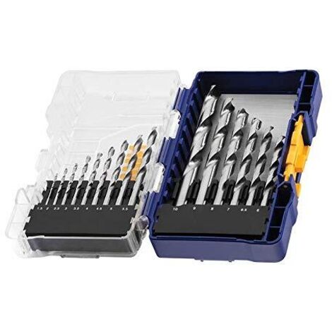 IRWIN SET 15-teilig HSS PRO 1,5 mm, 2 mm, 3,5 mm, 4 mm, 4,5 mm, 5 mm, 5,5 mm, 6 mm, 6,5 mm, 7 mm, 8 mm, 9 mm, 10 mm
