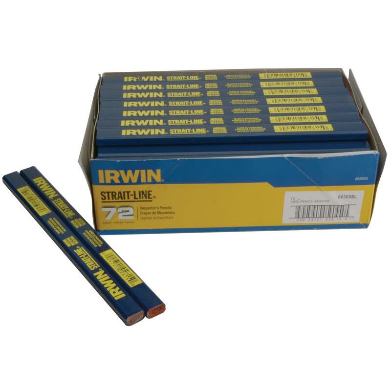 Irwin strait-line T66305SL 1=BOX of 72 Carpenter's Pencils (Box 72) STL66305