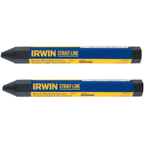 IRWIN Strait-Line T666042 Black Crayon – Precision Marking Tool for Construction and DIY Projects