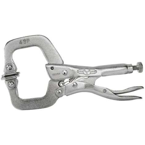IRWIN T165EL4 Original 4-Spring Self-Locking C-Clamp, 4 Inches (100 mm) Capacity with 41 mm Throat Depth