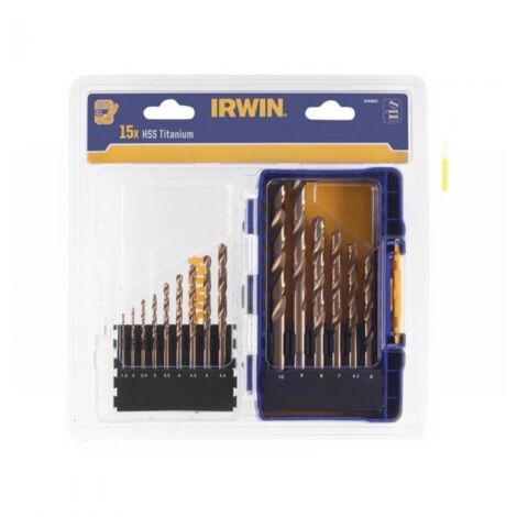 Irwin Titanium HSS Bohrer Set 15 Teile 1,5-10 mm