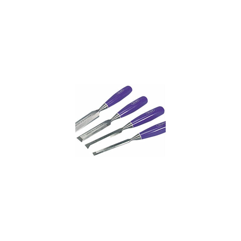 Irwin - M444 Bevel Edge Chisel Blue Chip Handle Set of 4