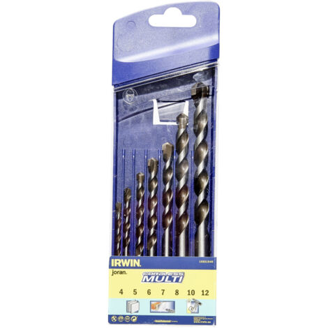Irwin Tools  10501940 Hartmetall Mehrzweckbohrer  4 mm, 5 mm, 6 mm, 7 mm, 8 mm, 10 mm, 12 mm  Zylind