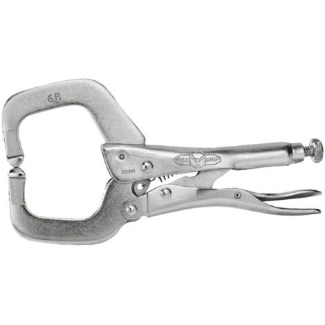 Irwin Vise-Grip Locking C-Clamp, 150mm (6 Inches), Fixed Jaw, Capacity 50mm, Model 405776